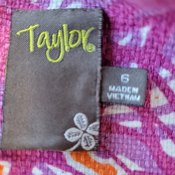 Taylor Sleeveless Keyhole Neckline Bengaline Shift Dress Size 6 - Picture 5 of 11